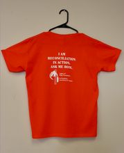 Remember, Honour, & Inspire Action, Orange T-Shirt - YOUTH - English