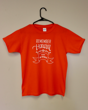 Remember, Honour, & Inspire Action, Orange T-Shirt - ADULT- English