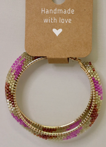 Beaded Hoop Earrings