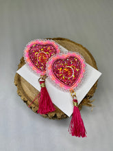 Heart Turtle Earrings - Pink