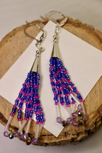 Blue/Purple Beaded Earrings